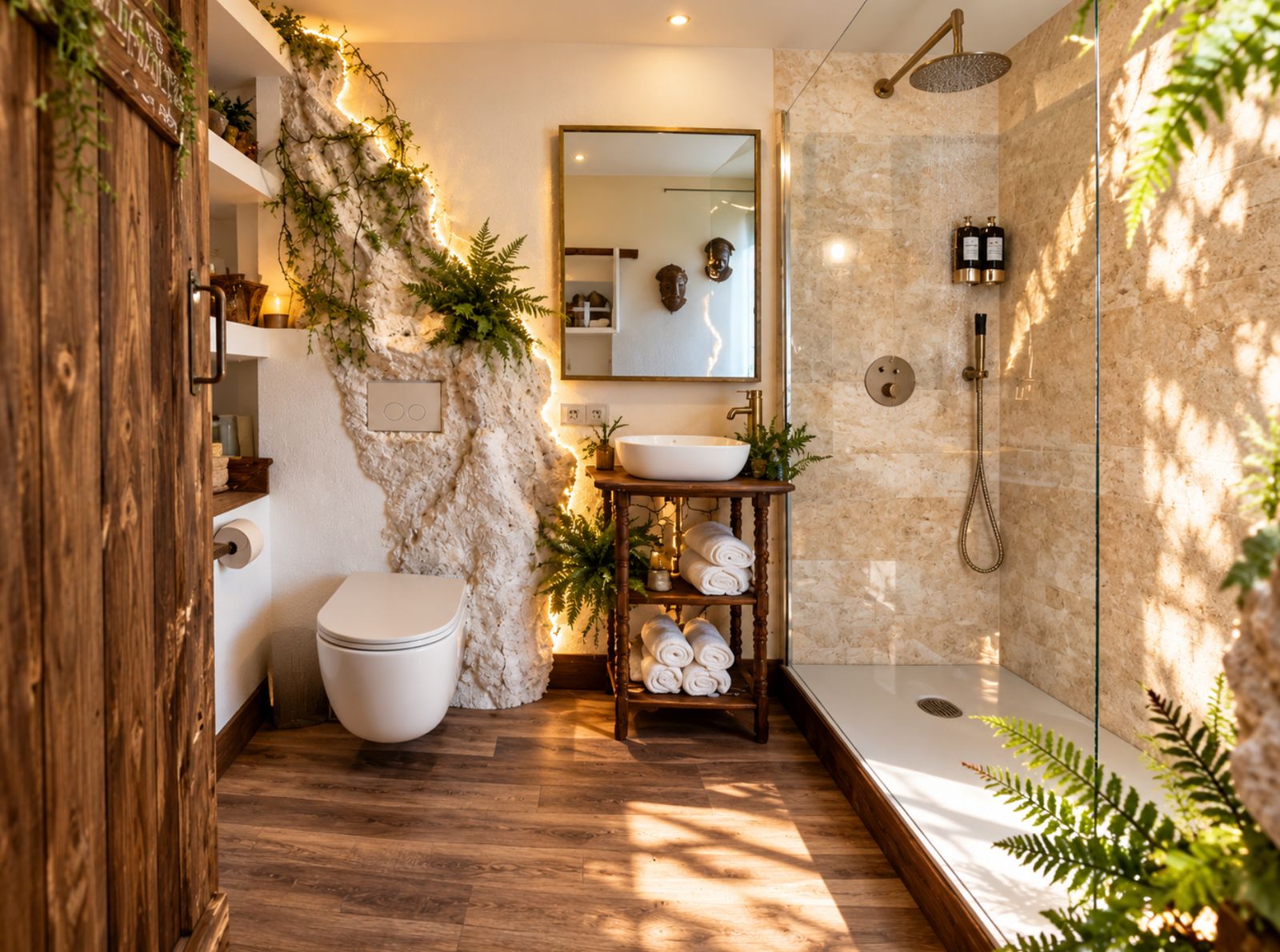 Salle de bain grotte rocheuse
